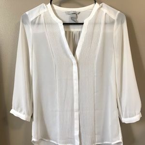 H&M white blouse. Size:4